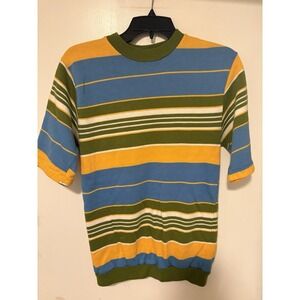 Vintage Catalina Martin 1970's Striped Short Sleeve Sweater Size L